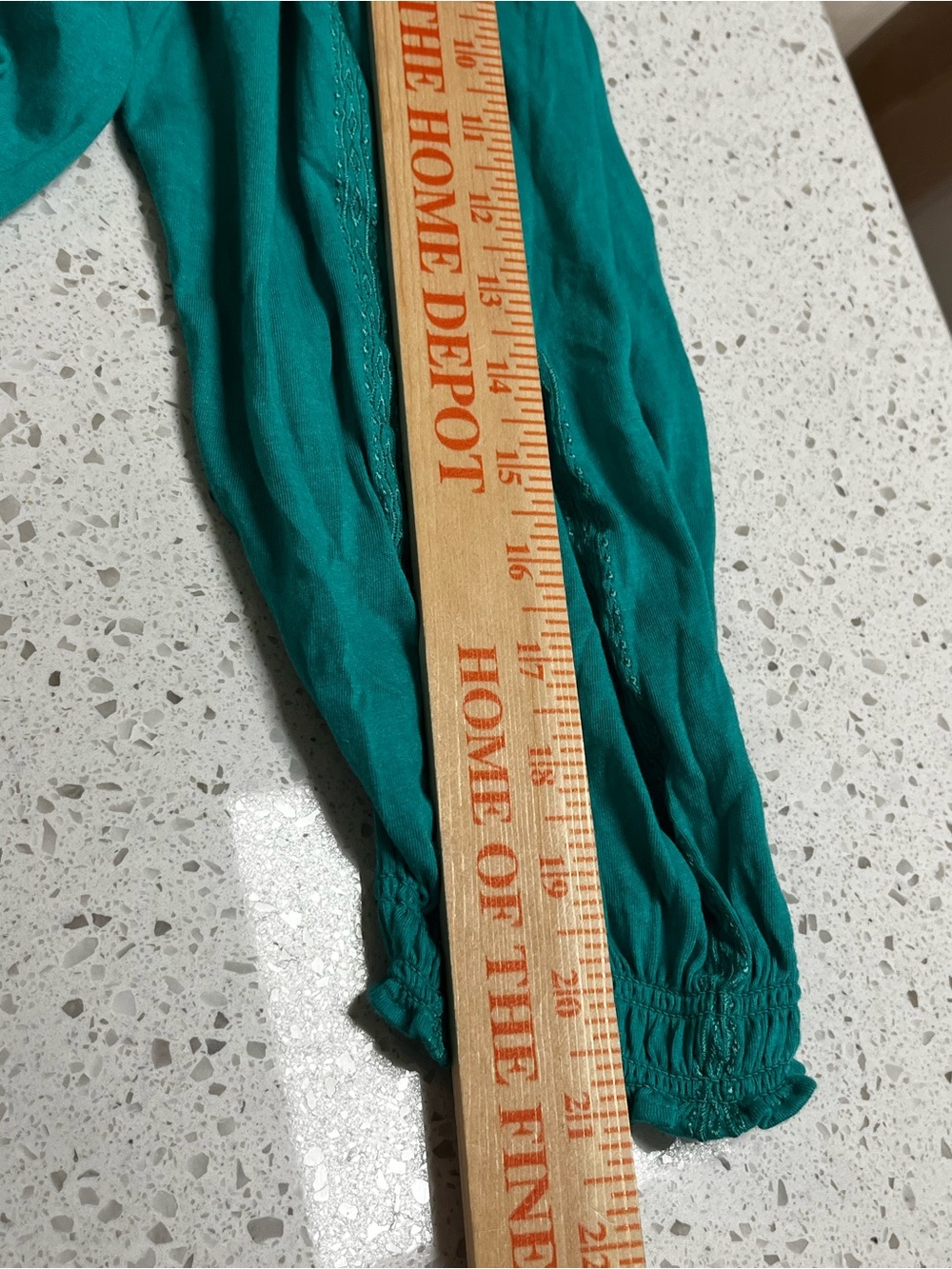 Lauren Ralph Lauren Teal Green Smocked Top - Picture 6 of 8